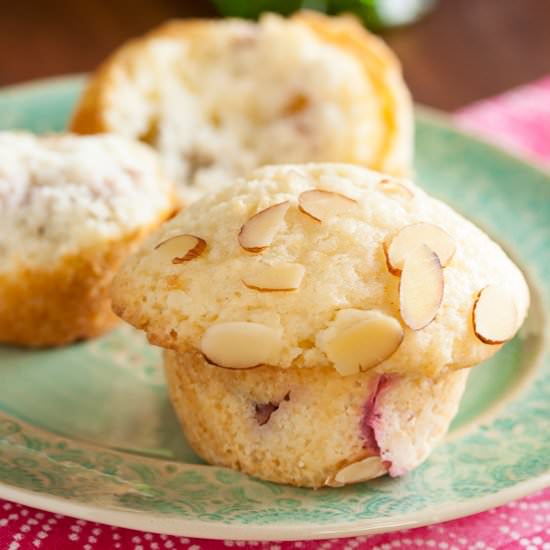 Rhubarb Almond Muffins