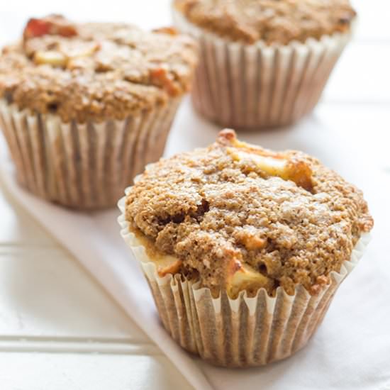Whole Wheat Apple Raisin Muffins