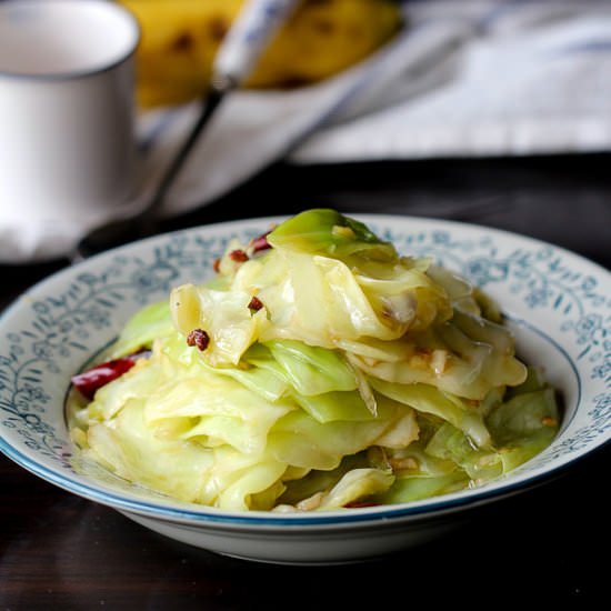 Chinese style cabbage stir fry