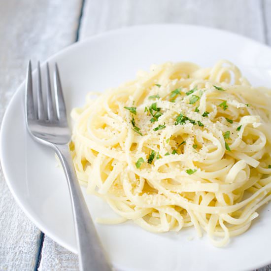 Lemon Garlic Parmesan Linguine