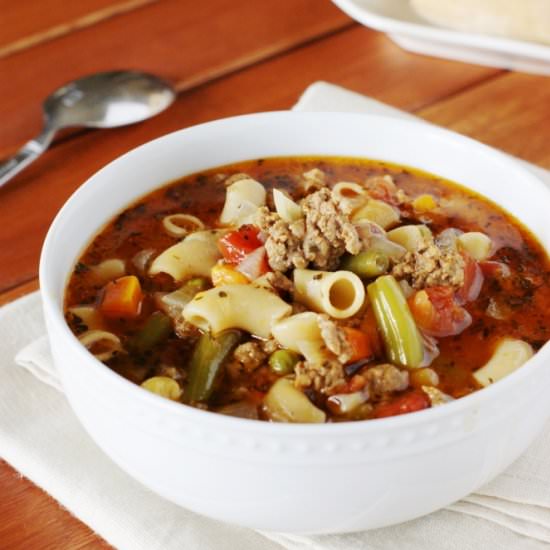 Cheeseburger Macaroni Soup