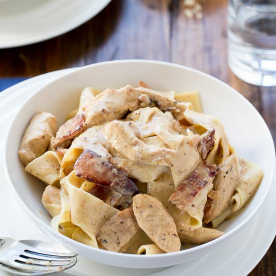 Lightened Up Chicken Carbonara