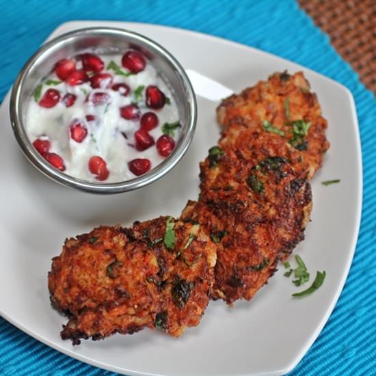 Tandoori Cauliflower Pancakes
