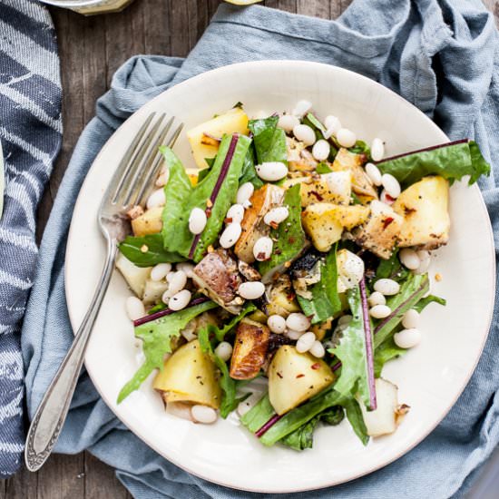 Roasted Potato Leek Salad