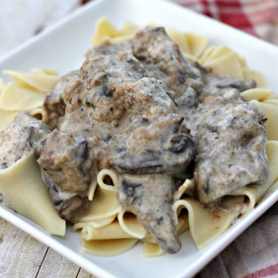 Crockpot Beef Stroganoff