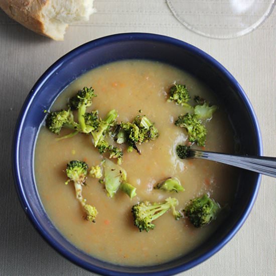 Potato Leek Soup with Broccoli