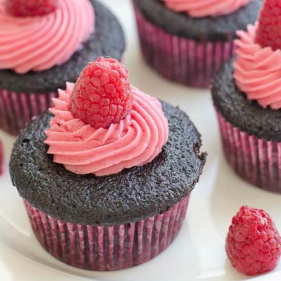 Chocolate Raspberry Cupcakes