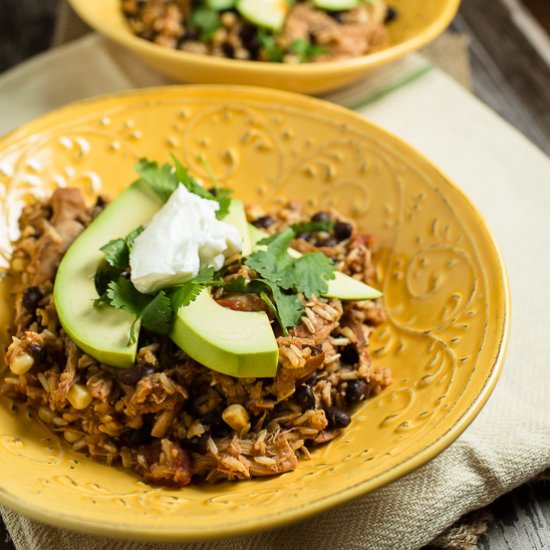 Slow Cooker Chicken Burrito Bowls