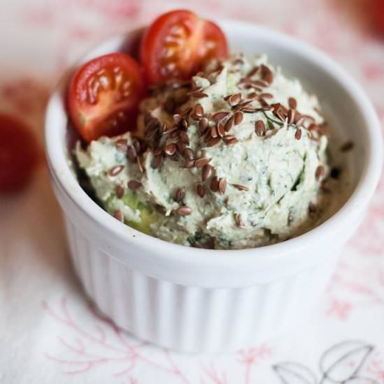 cottage cheese & avocado paste