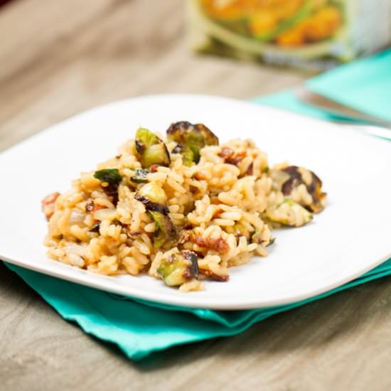 Bacon Brussels Sprouts Risotto