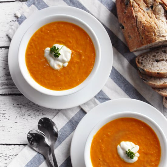 Maple Carrot Ginger Soup