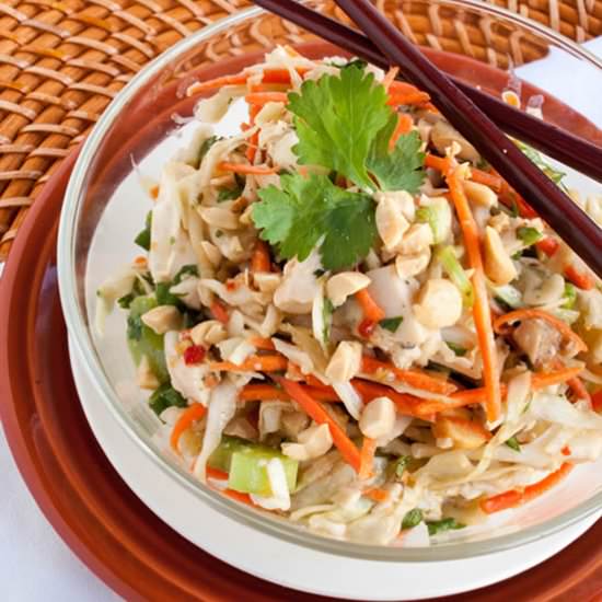 Asian Peanut Chicken Slaw