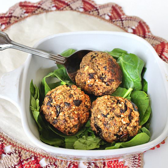 4-Ingredient, Vegan, Eggplant Balls