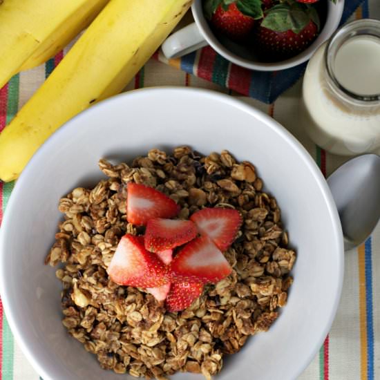 Banana Bread Granola with Cacao