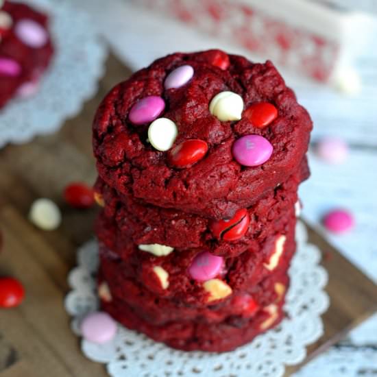 Red Velvet White Chocolate Cookies