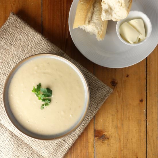 Roast Parsnip Parmesan Soup