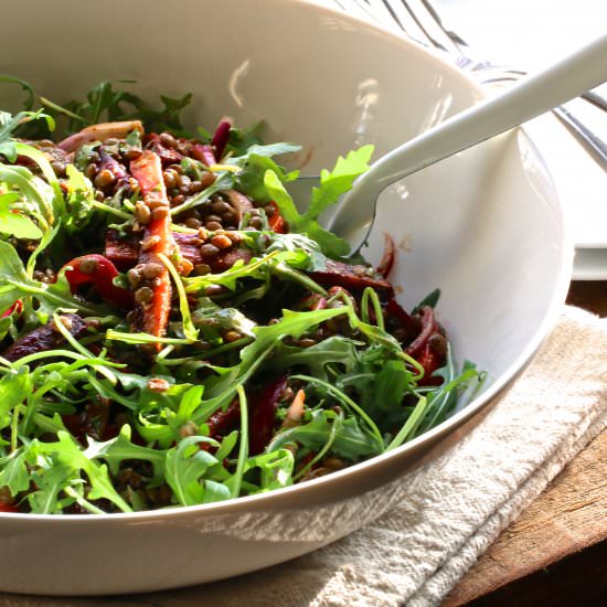 Roast Carrot & Puy Lentil Salad