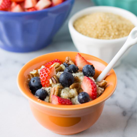 Steel Cut Oats and Toppings Bar