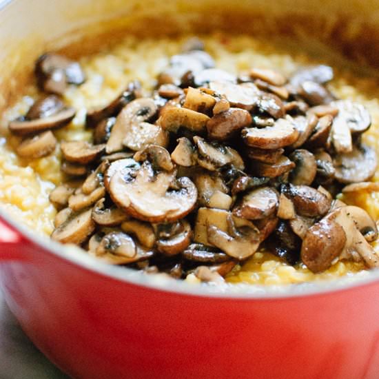 Easy Brown Rice Mushroom Risotto