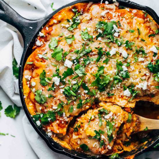 Skillet Chicken Tortilla Pie