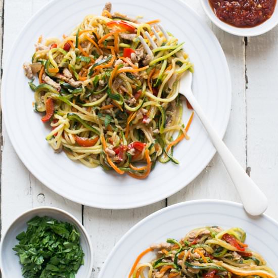 Chow Mein Zucchini Noodles