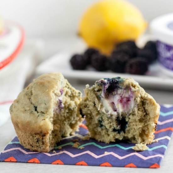 Blackberry Oat Muffins