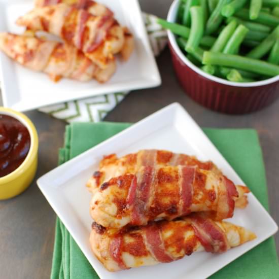 Sweet & Spicy Bacon Wrapped Chicken