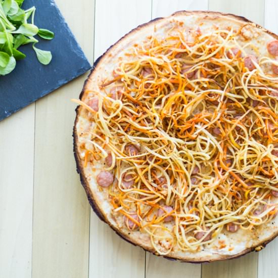 Root Vegetable Sausage Pizza