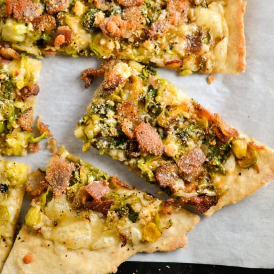 Bacon and Brussel Sprout Pizza