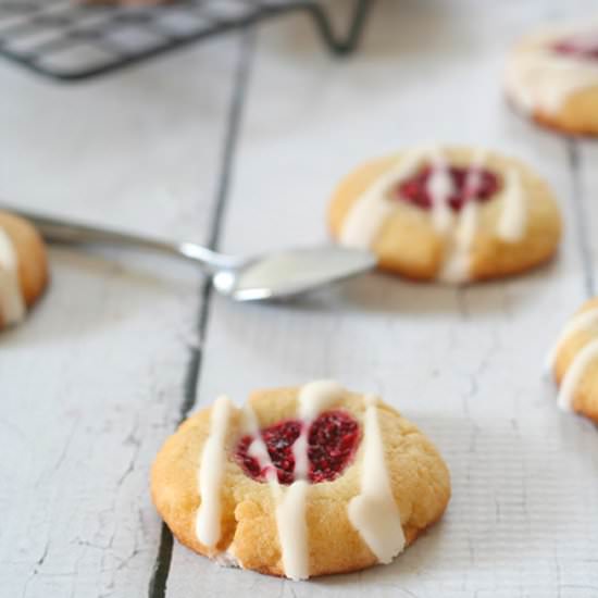 Raspberry Almond Thumbprints