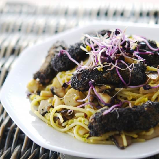 Poppybeef fried noodles
