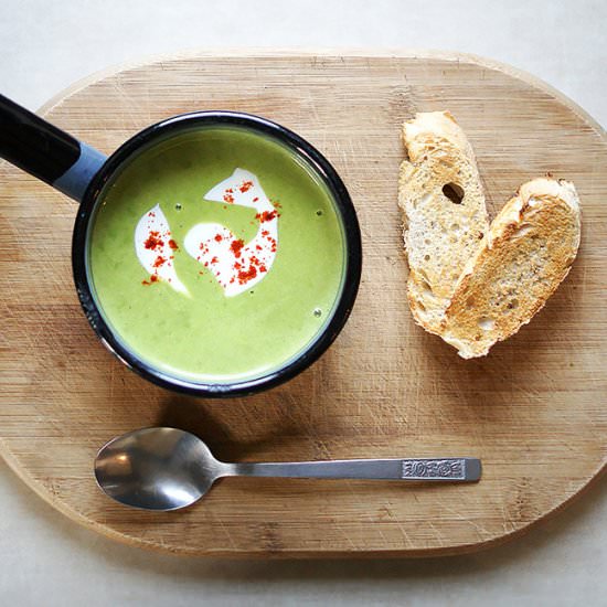 Green pea soup