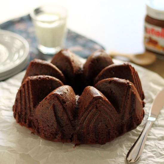 Banana and nutella cake
