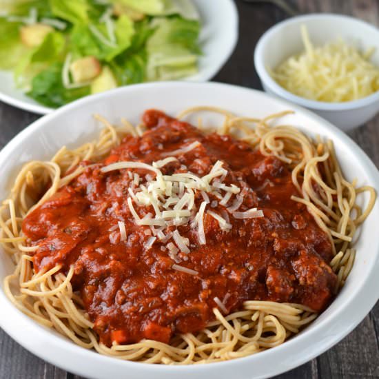 Slow cooker spaghetti sauce
