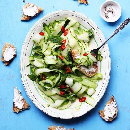 Zucchini Salad with Goat Cheese