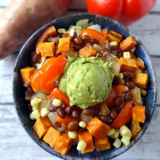 sweet potato enchilada bowls