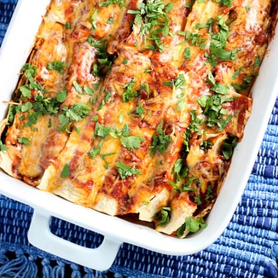 Sweet Potato Black Bean Enchiladas