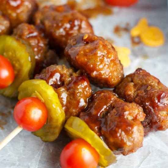 BBQ Bacon Cheeseburger Meatballs