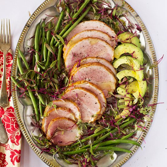 Gammon, Green Bean and Avo Salad