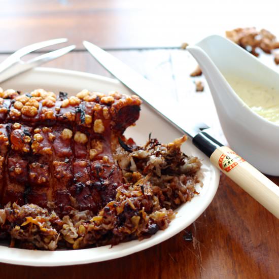 Pork Belly, Apple and Blue Cheese