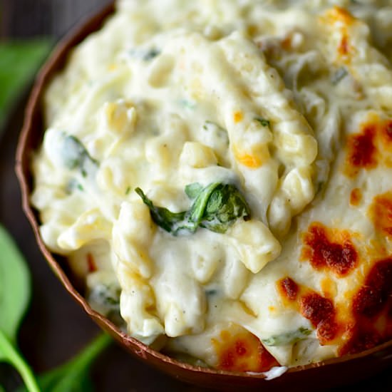 Spinach Artichoke Mac and Cheese