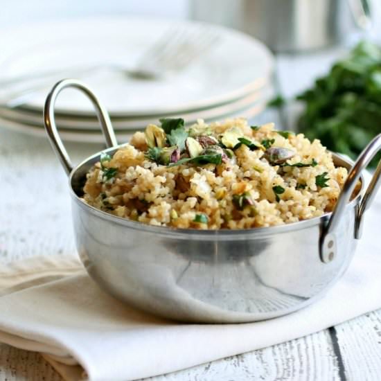 Nutty Whole Wheat Couscous Pilaf