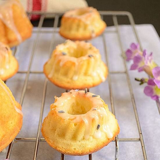 Lavender Almond Mini Bundt Cake
