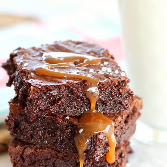 The Best Salted Caramel Brownie