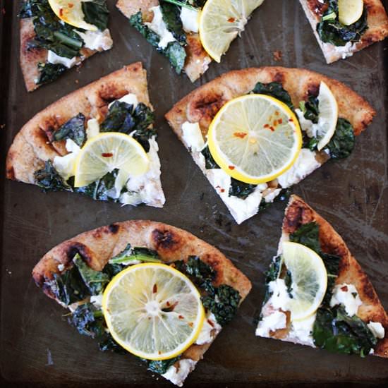 Meyer Lemon and Kale Flat Bread
