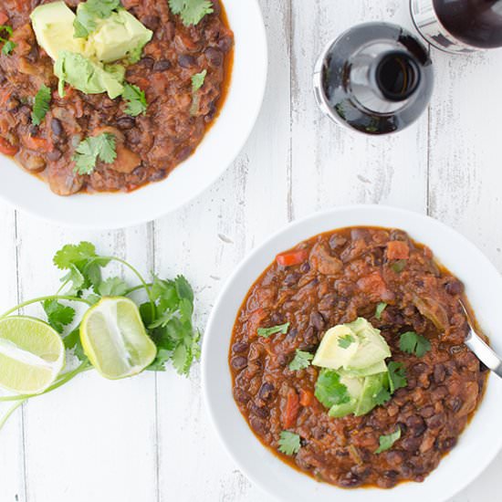 Black Bean and Beer Chili