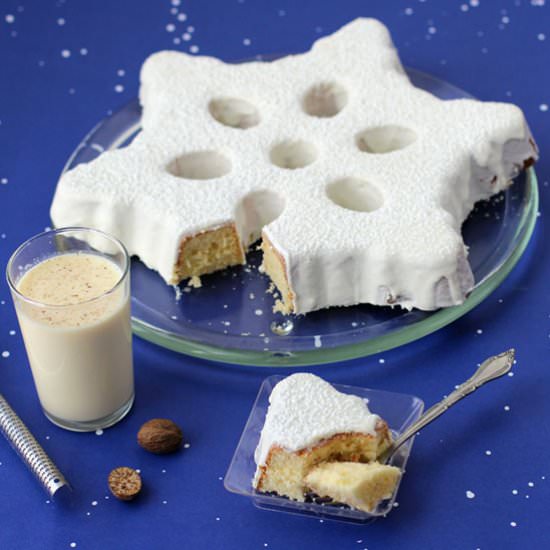 Eggnog Snowflake Cake