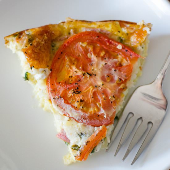 Crustless Caprese Quiche