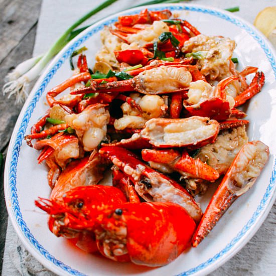 Cantonese Style Ginger Scallion Lobster