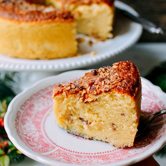 Olive Oil Pecan Rum Cake